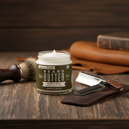Natural Beard Butter for Men Tobacco Vanilla | All-Natural Beard &amp; Skin Care