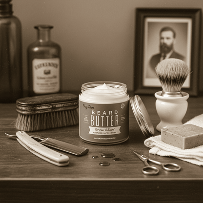 Lady May Tallow Body Cream/Lotion Bay Rum Beard &amp; Body Butter for Men | Natural Tallow Moisturizer