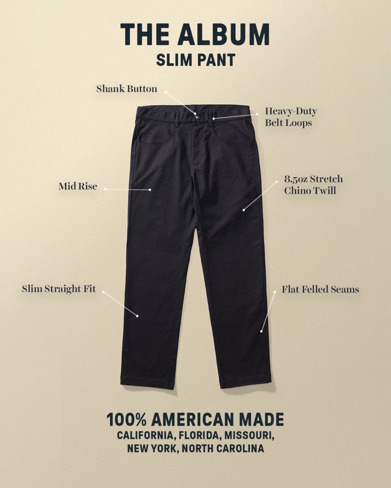 Devium Bottoms Album Slim Pant
