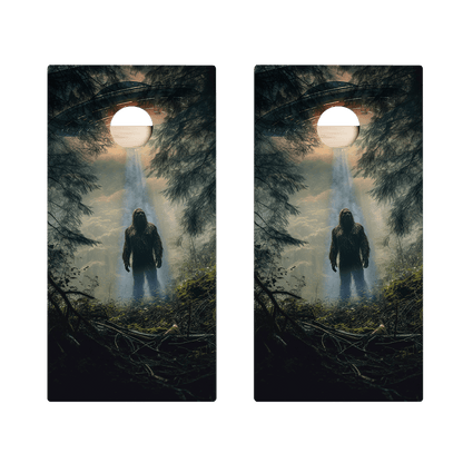 Alien Sasquatch Star Cornhole Boards