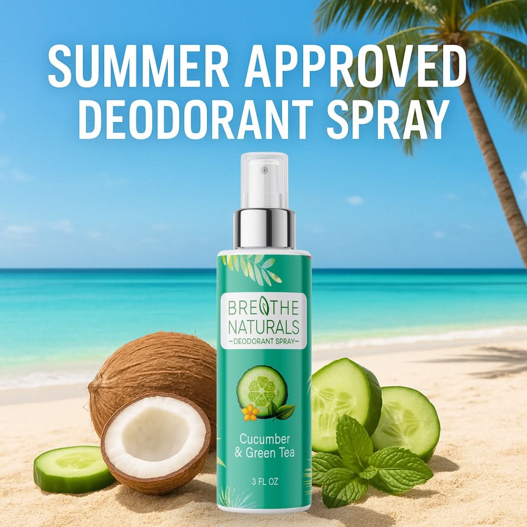 Breathe Naturals Deodorant Deodorant Cucumber &amp; Green Tea Spray Deodorant