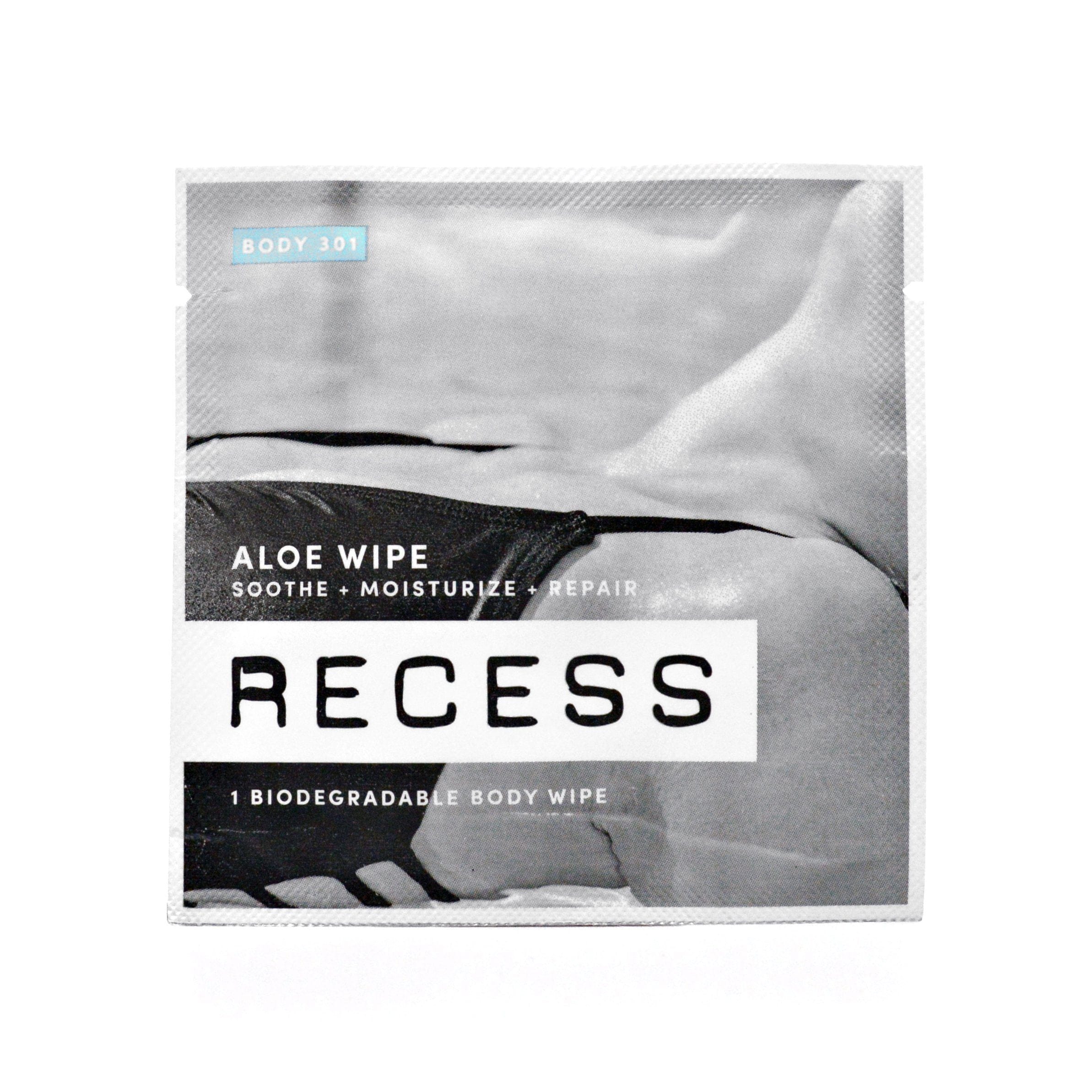 RECESS body wipe BODY 301: After-Sun Aloe Wipes (Pack of 15)
