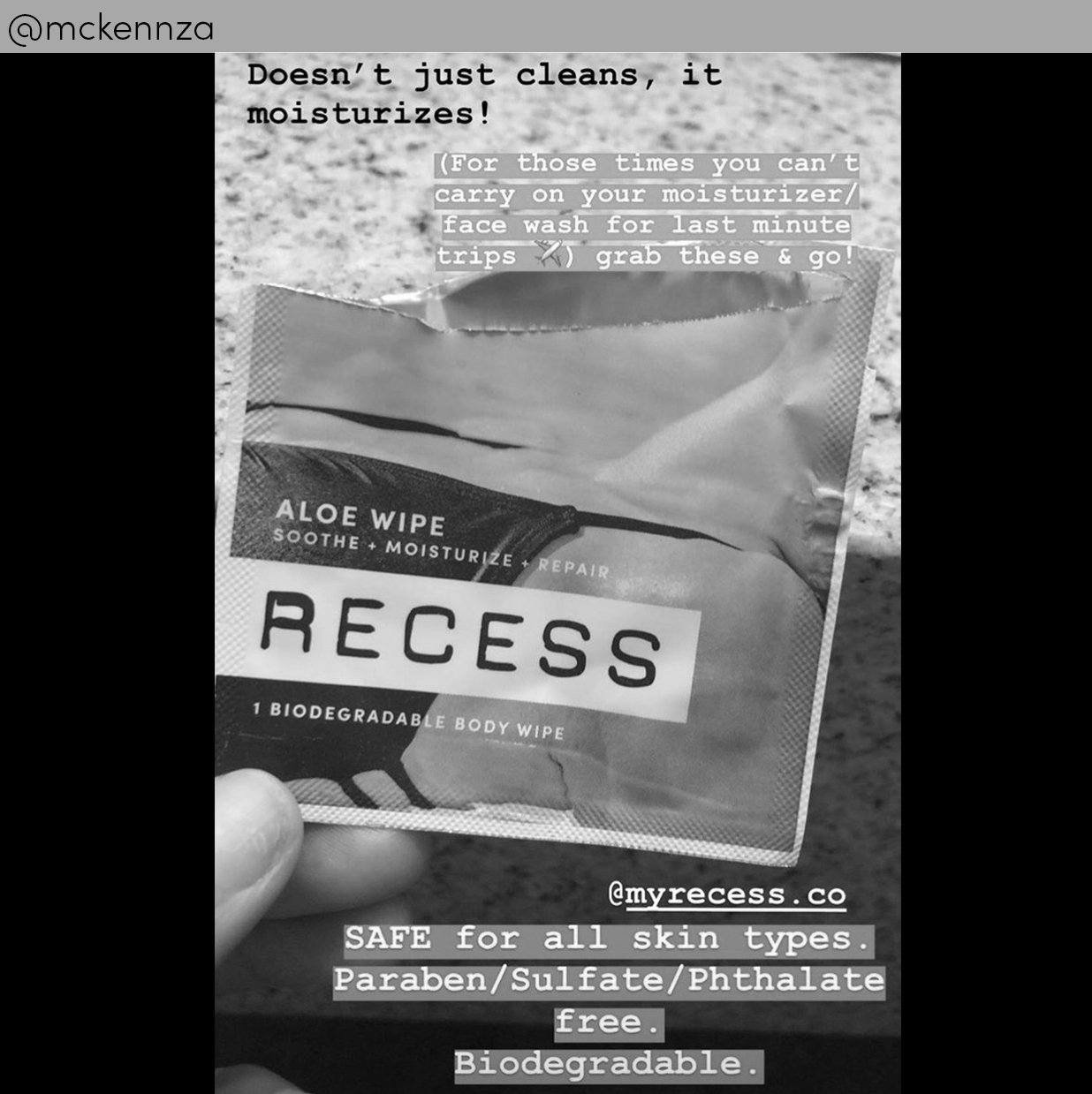 RECESS body wipe Travel Kit (Full size + Mini size)