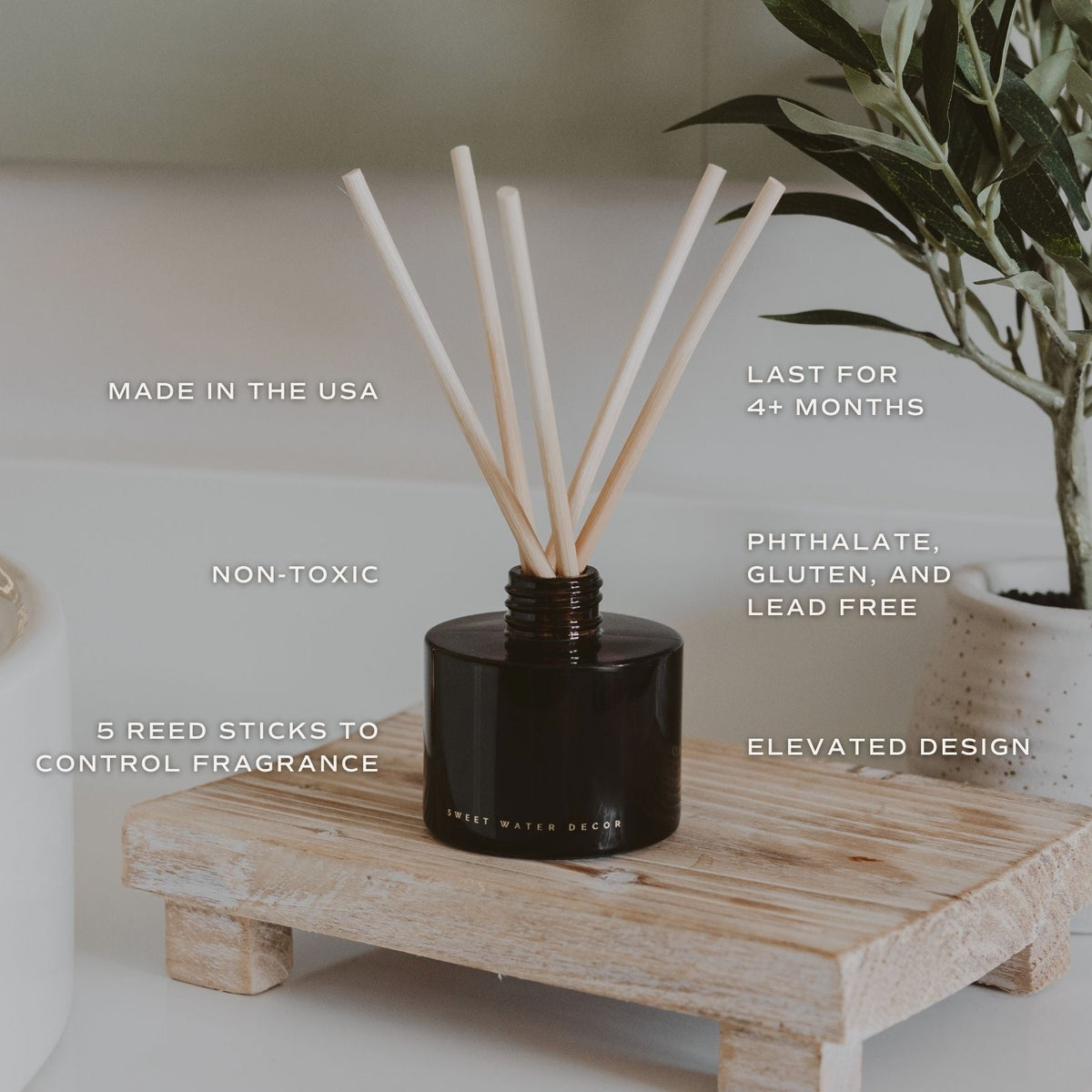 Pumpkin Spice Amber Tinted Glass Jar Reed Diffuser
