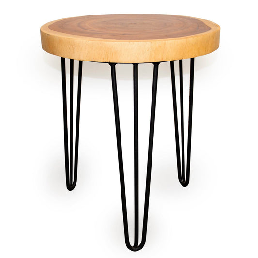 Rain Wood Round Accent Table - My American Goods