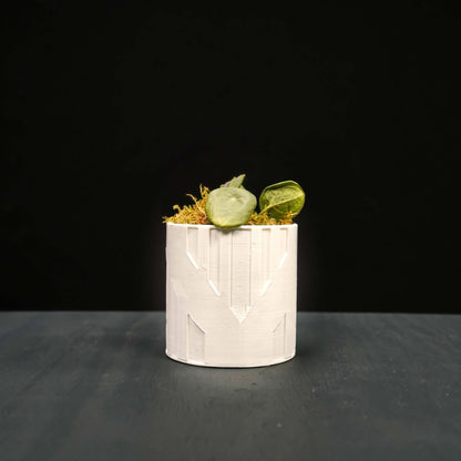 Art Deco Tower Planter - Rosebud HomeGoods Black 4 Inch Without Drip Tray MODERN HOME GOOD