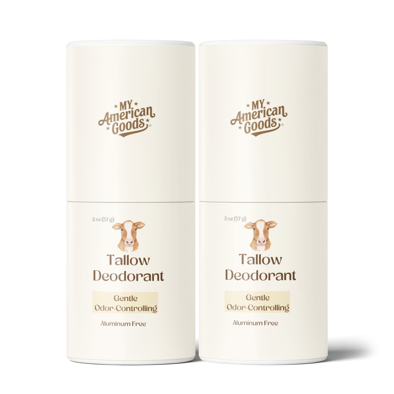 2 Pack Natural Tallow Deodorant Stick