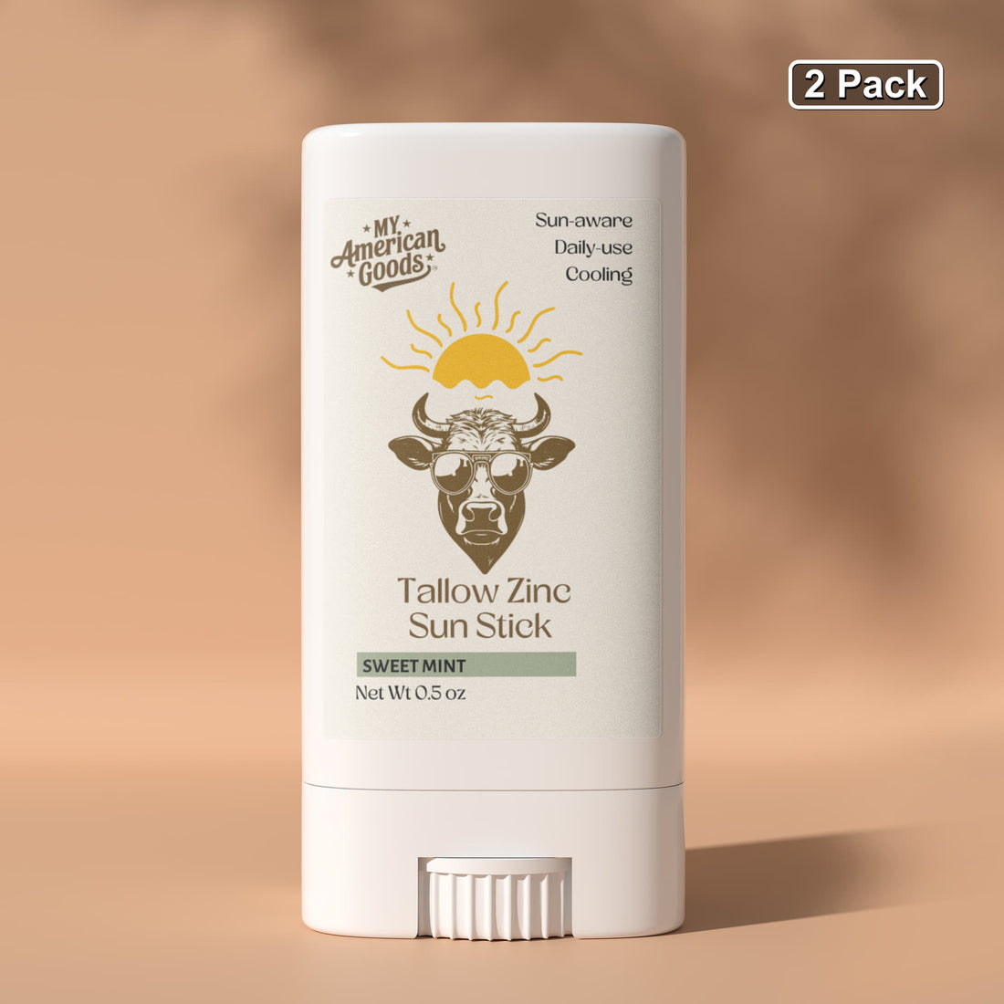 2 Pack Tallow Zinc Sun Stick