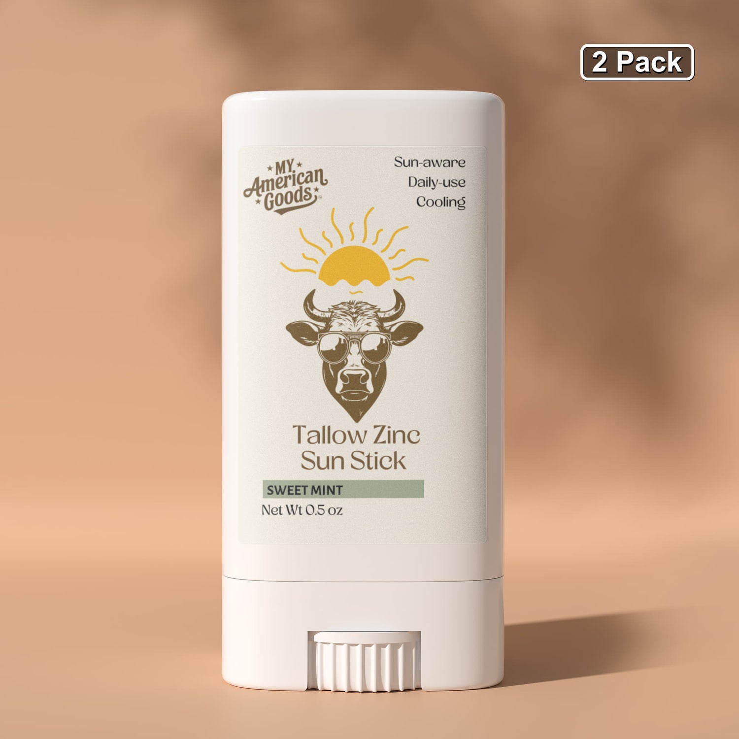 2 Pack Tallow Zinc Sun Stick