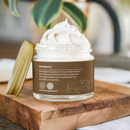 Whipped Grass-Fed Tallow Balm with Vanilla Bean