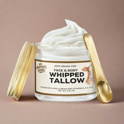 Whipped Grass-Fed Tallow Balm with Vanilla Bean