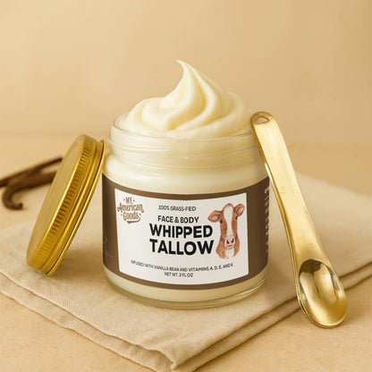 Whipped Grass-Fed Tallow Balm with Vanilla Bean