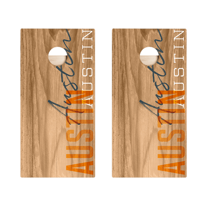 Austin Campus Gameday Star Cornhole Boards