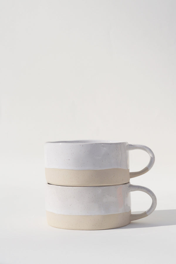 Glazed Garage Ceramics Bowl Avalon Soup Bowl | White Speckle (Set of 2)
