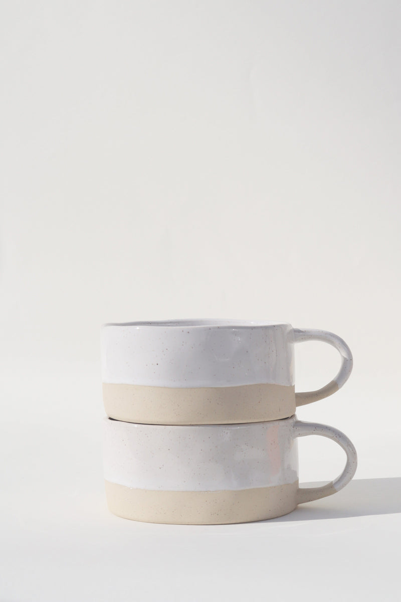 Glazed Garage Ceramics Bowl Avalon Soup Bowl | White Speckle (Set of 2)