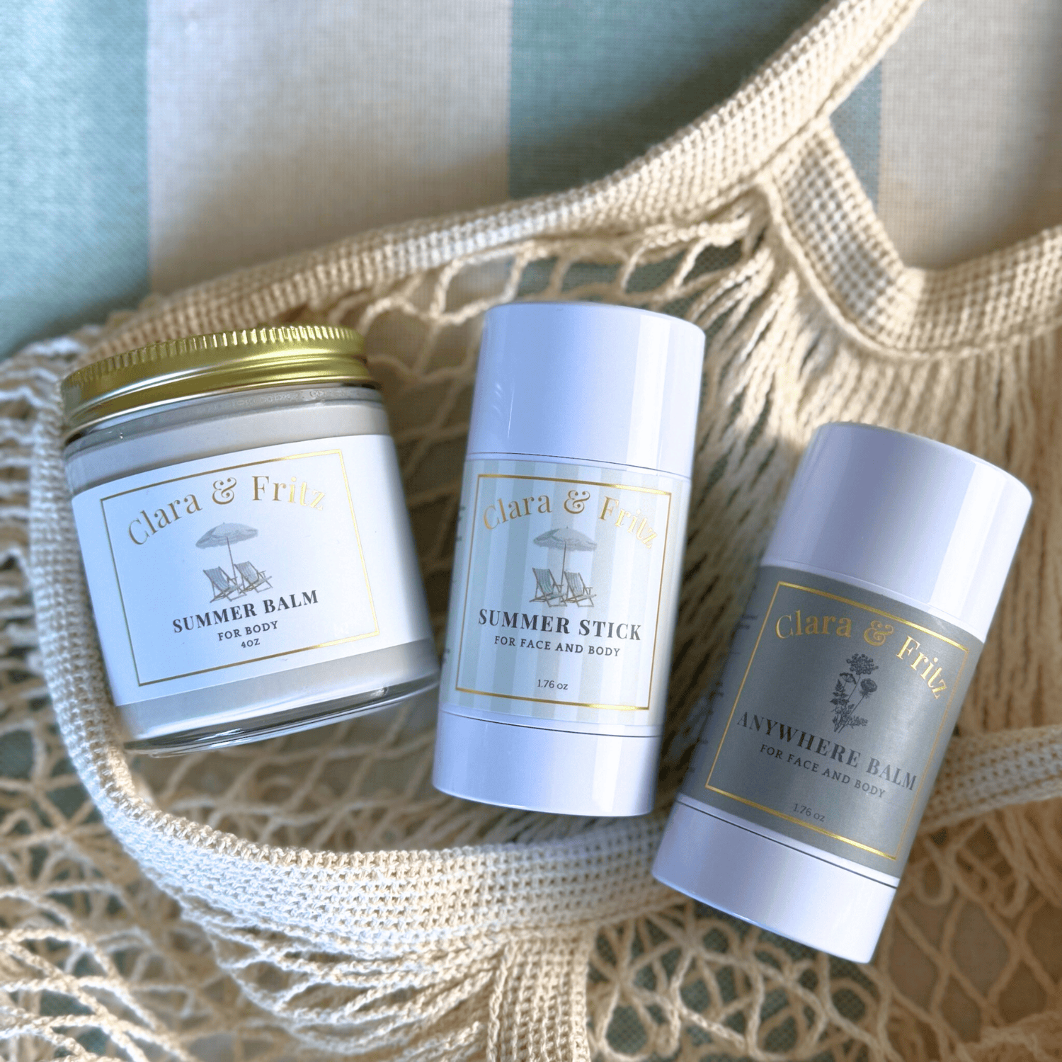 Clara &amp; Fritz 2-pack / 4oz Summer Balm for Body with Zinc Oxide