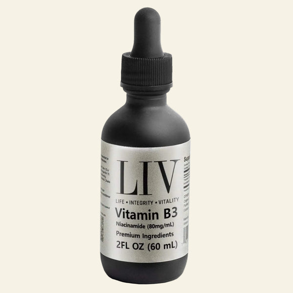 LIV Vitamin B3 Niacin Liquid (Niacinamide 80mg, 60 servings)