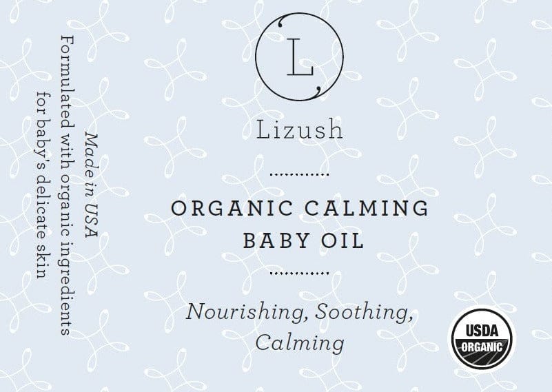 Lizush ORGANIC CALMING BABY OIL Nourishing, Soothing, Calming