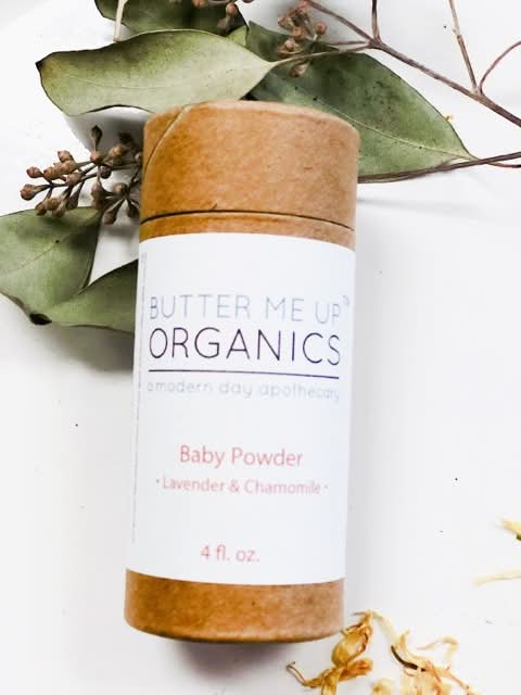 Butter Me Up Organics Baby All Natural Talc Free Baby Powder / Organic Baby Powder / Feminine Powder