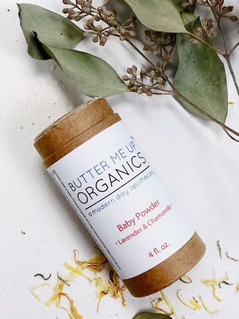 Butter Me Up Organics Baby All Natural Talc Free Baby Powder / Organic Baby Powder / Feminine Powder