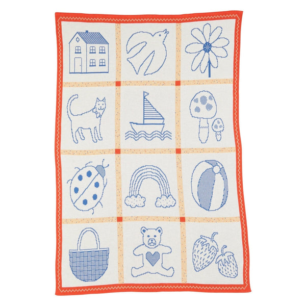 Biquette Baby Blanket Blue Ink in Organic Cotton Baby's Things Baby Blanket