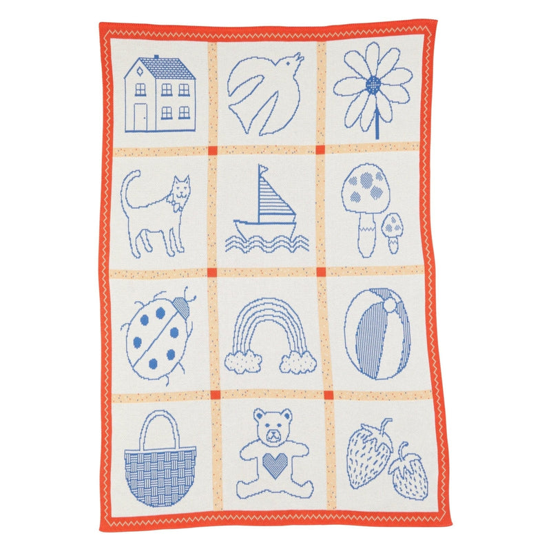 Biquette Baby Blanket Blue Ink in Organic Cotton Baby's Things Baby Blanket