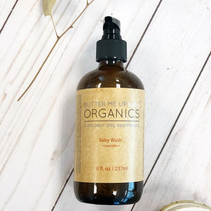 Butter Me Up Organics Baby Organic Baby Wash Gentle Lavender Safe Non-GMO