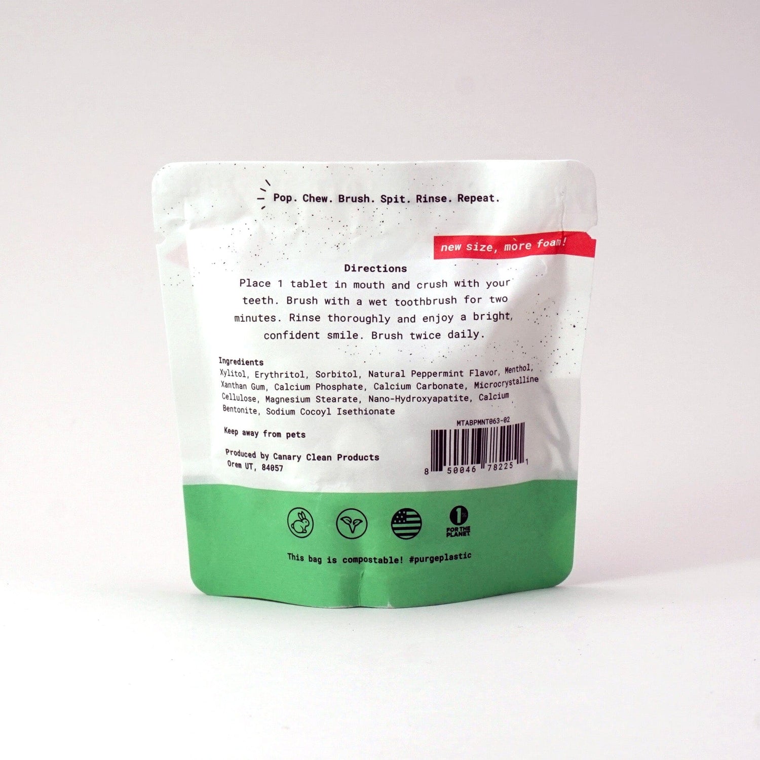 Canary Toothpaste Tablets Peppermint Toothpaste Tablets