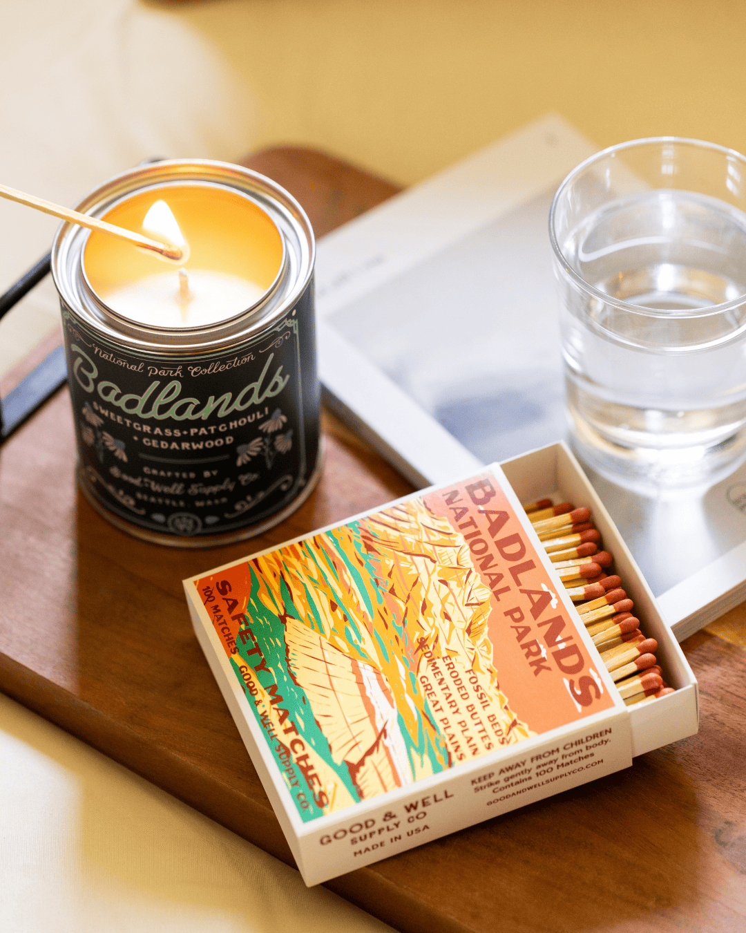 Good &amp; Well Supply Co. Badlands Vintage National Park Cabin Matches
