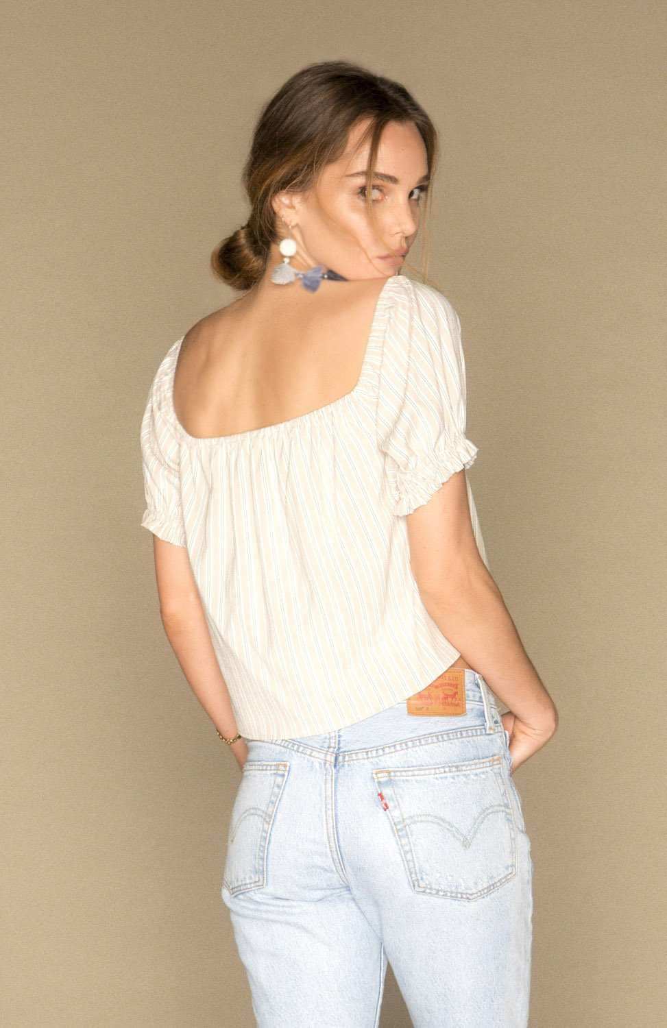 Bardot Blouse - Teak
