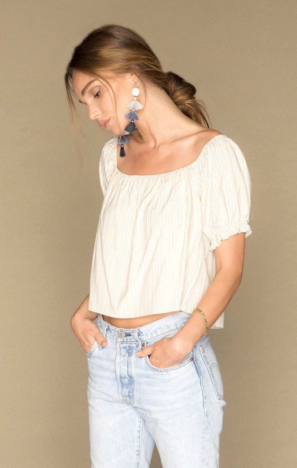 Bardot Blouse - Teak