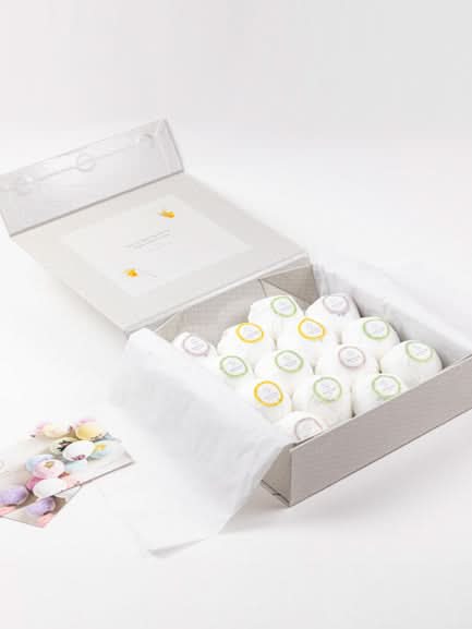 Lizush FAVORS Bulk - 100 Natural Vegan Mix scents Bath Bombs - White