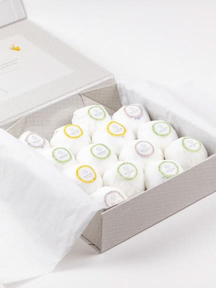 Lizush FAVORS Bulk - 100 Natural Vegan Mix scents Bath Bombs - White