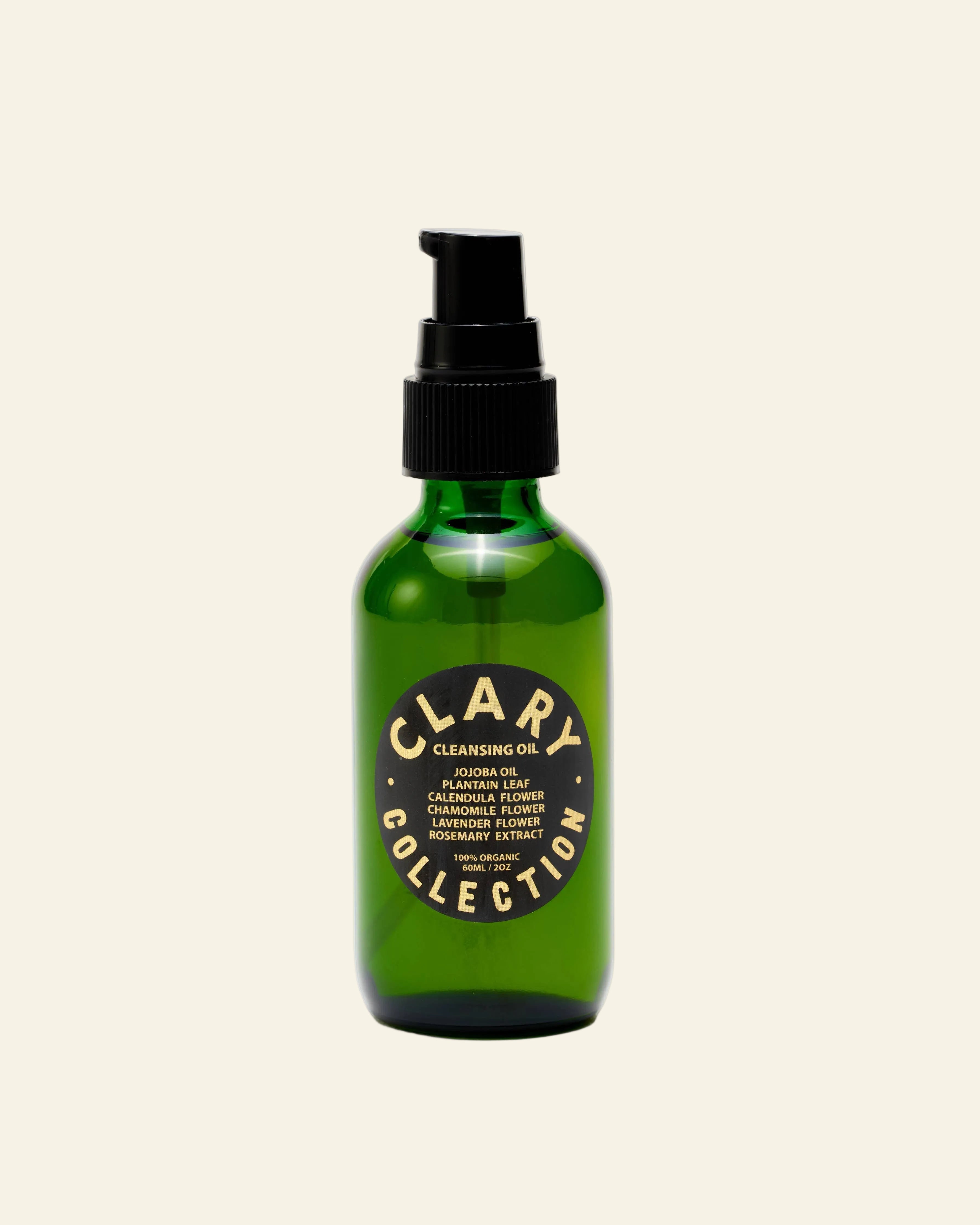 Green bottle with black cap labeled &