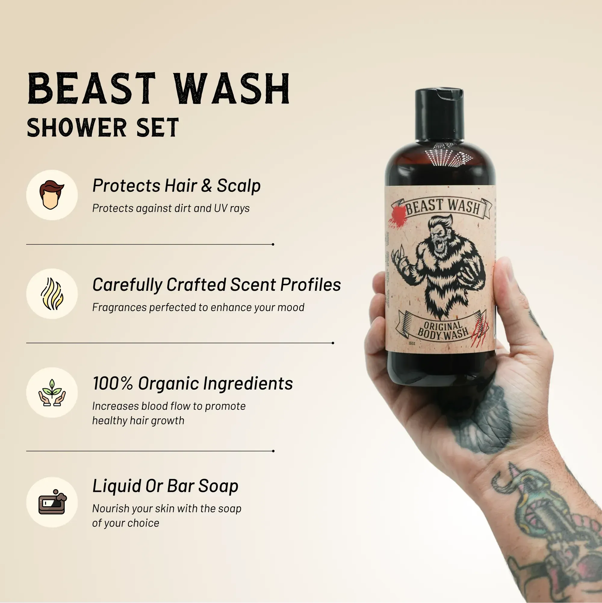 Johnny Slicks Beast Wash Shower Set