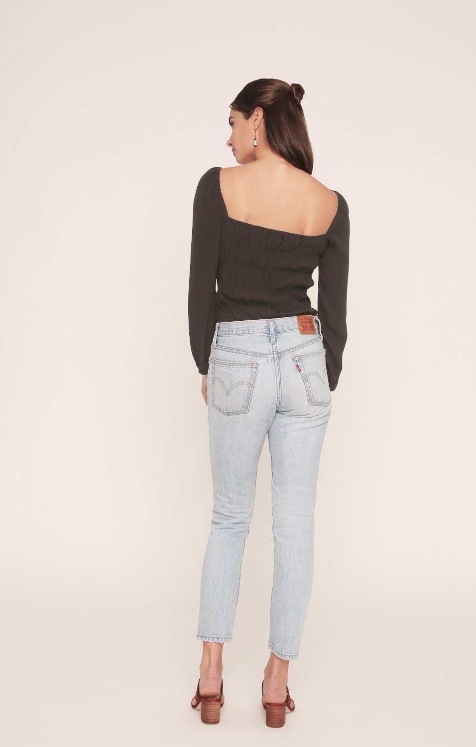 Beauty Bustier Blouse - Black &amp; Pink