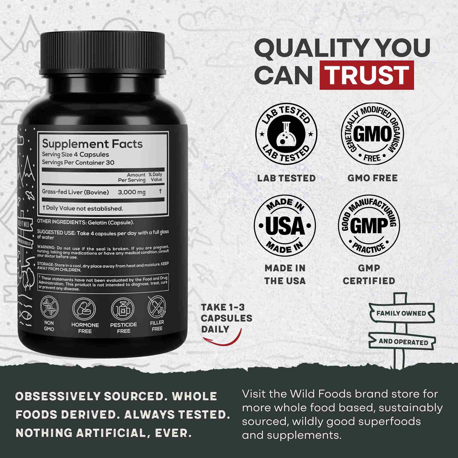 Grass-Fed Beef Liver Capsules, 30 servings – Vitality &amp; Immune Boost from Ancestral Nutrition - My American Goods