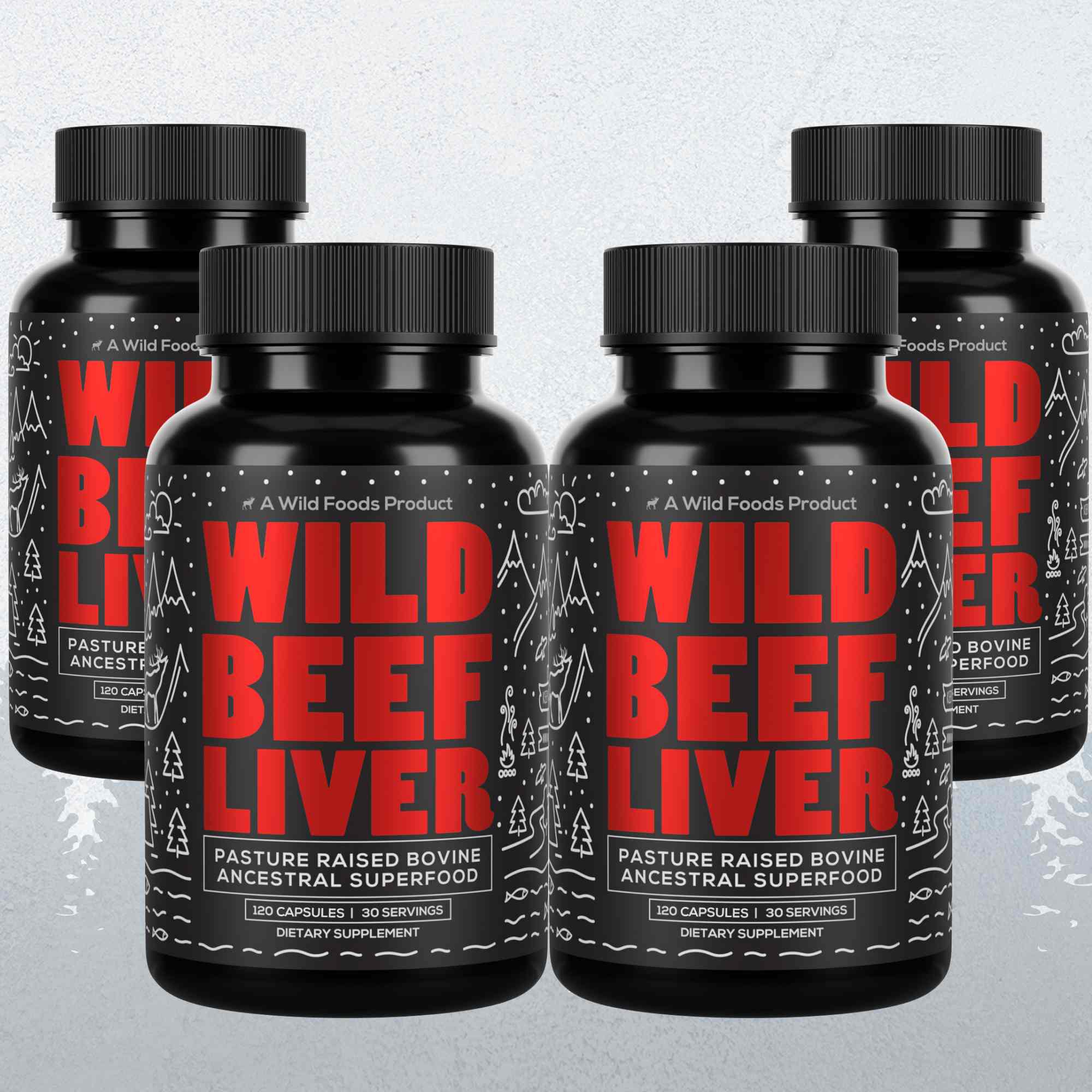 Grass-Fed Beef Liver Capsules, 30 servings – Vitality &amp; Immune Boost from Ancestral Nutrition - My American Goods