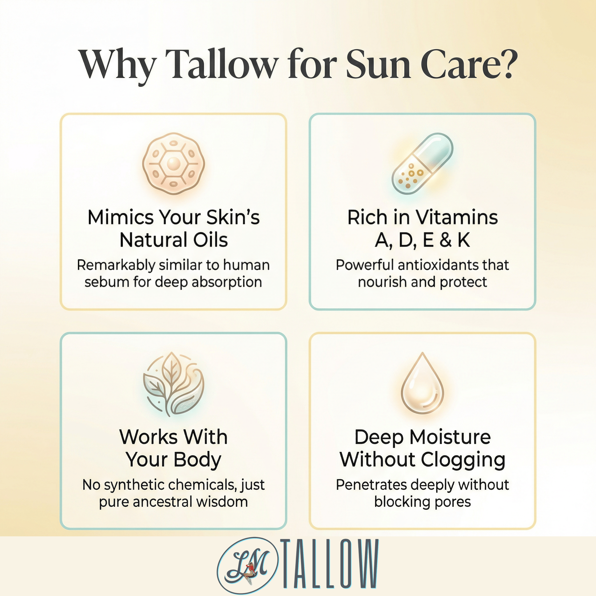 Lady May Tallow Body Cream/Lotion Tallow Sun Care Duo - Before &amp; After Sun Cream