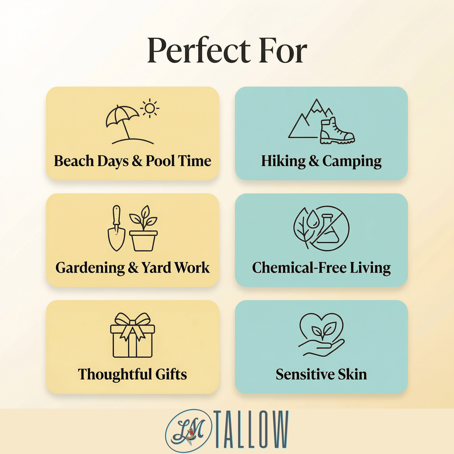 Lady May Tallow Body Cream/Lotion Tallow Sun Care Duo - Before &amp; After Sun Cream