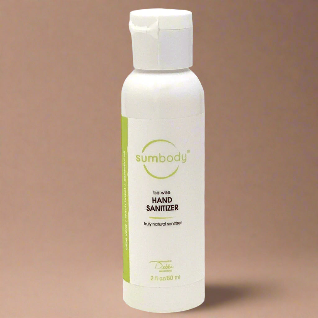 Hand sanitizer bottle with &