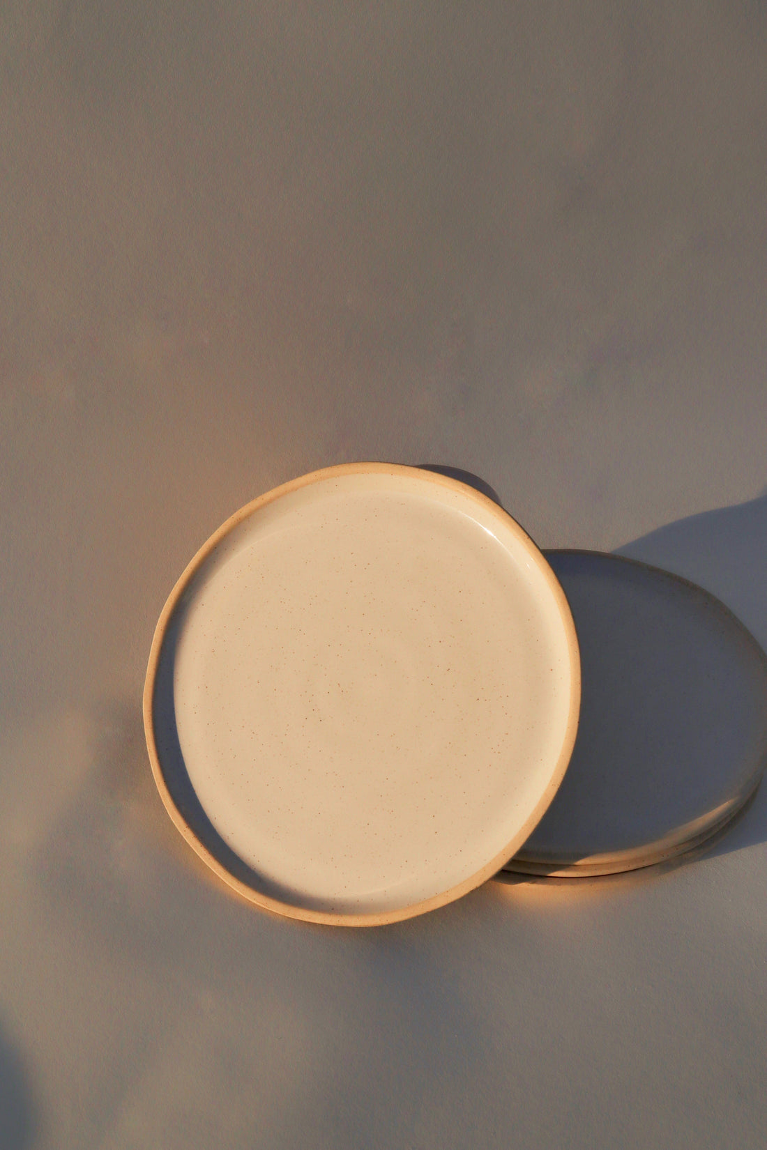 Glazed Garage Ceramics plates River Dinner Plate | White Speckle (Set of 4)
