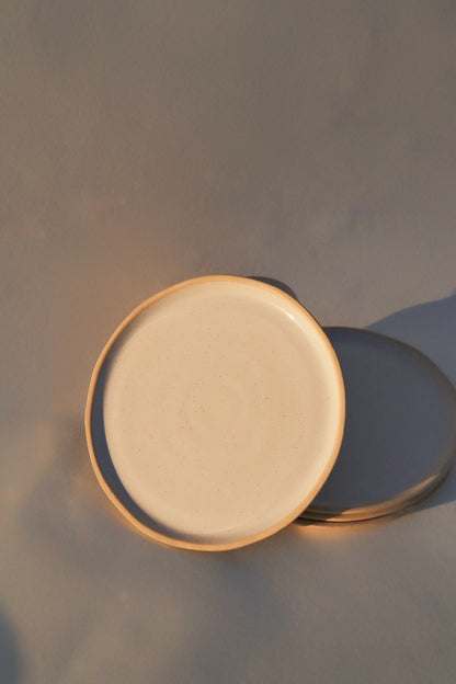 Glazed Garage Ceramics plates River Dinner Plate | White Speckle (Set of 4)