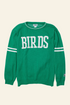 Green sweatshirt with &