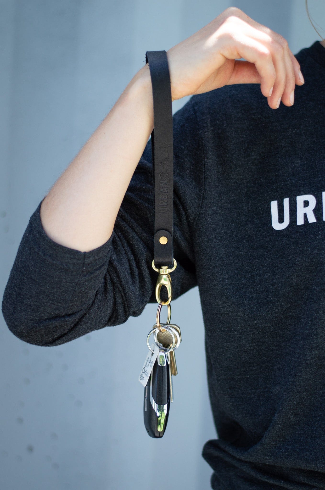 Urban Southern Accessories Black Leather Wristlet