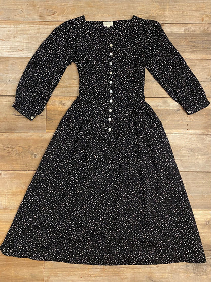 Field Day Dress Prairie Dress in Black Dot