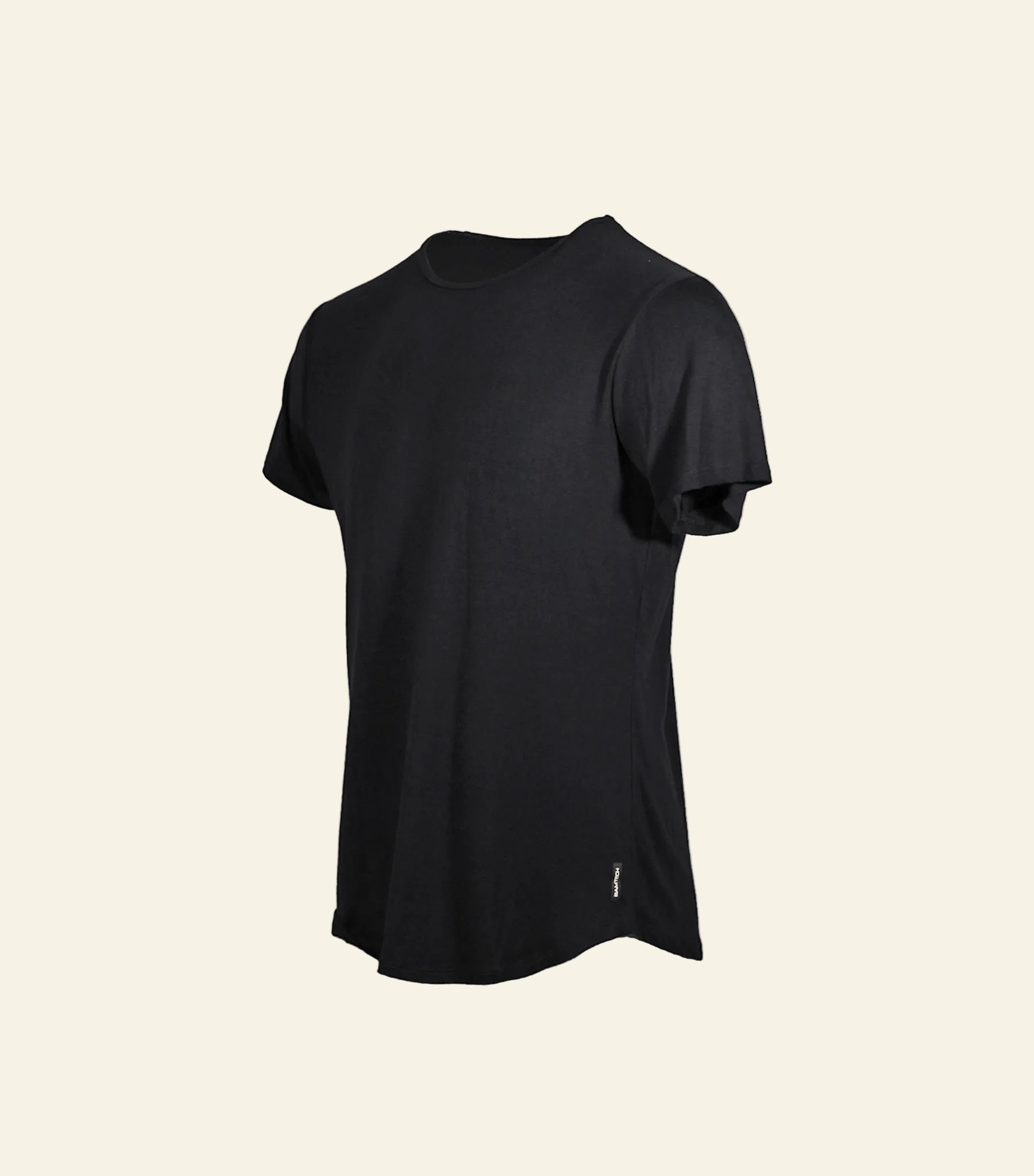 Bamtech Shirt S / Black Bamboo Swift Curve-Hem Tee - Black