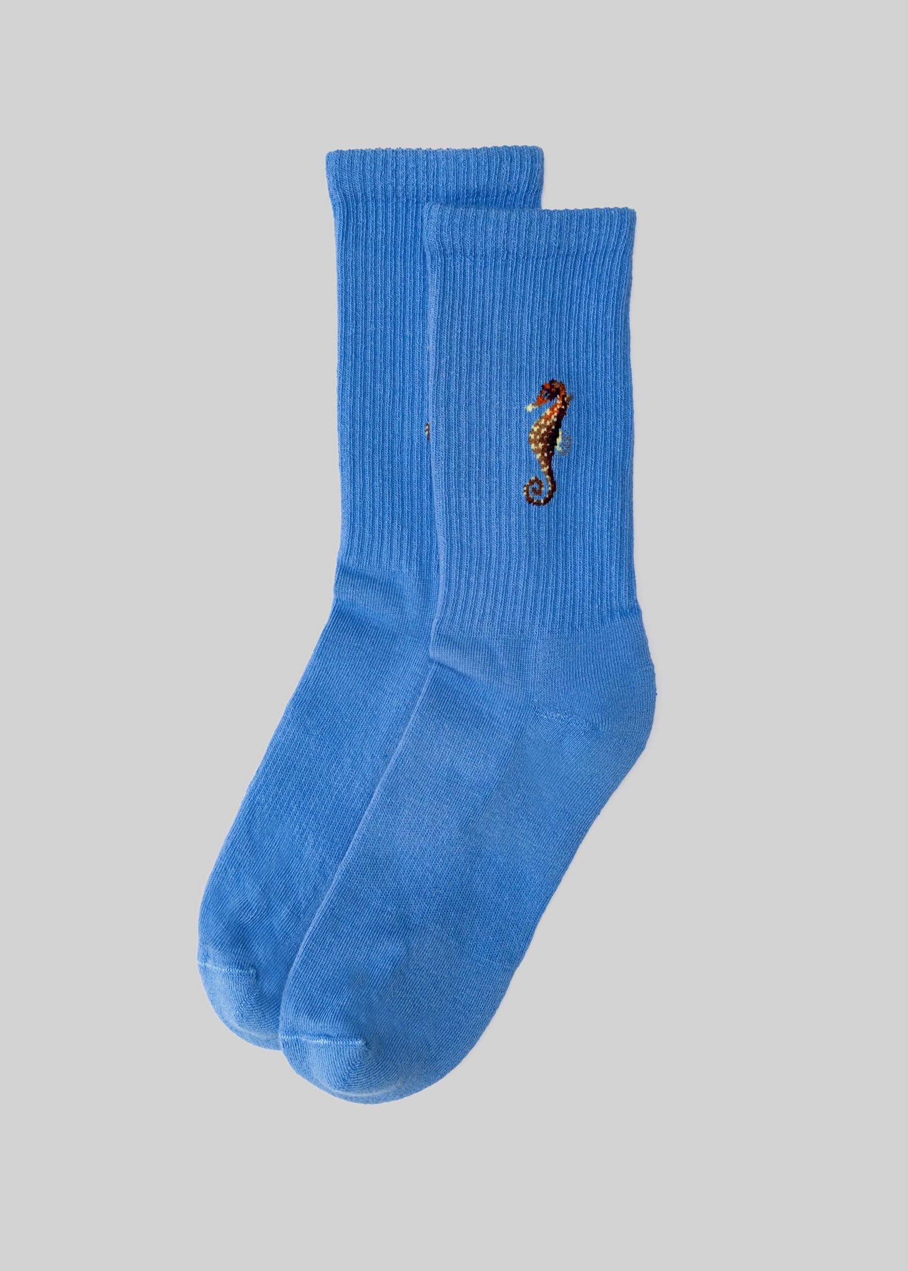 American Trench Socks lt. blue sea horse / m The Zoo Crew