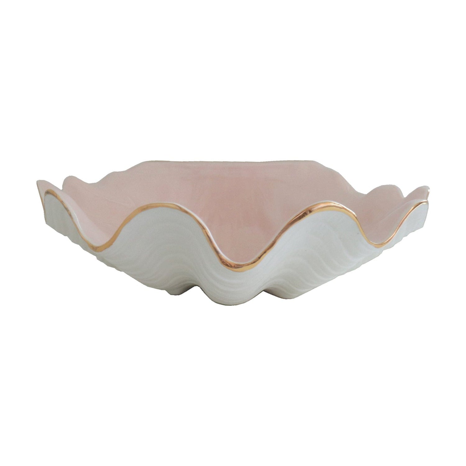 Ruby Clay Company Accessory Clam Shell Bowl with 22K Gold Accent