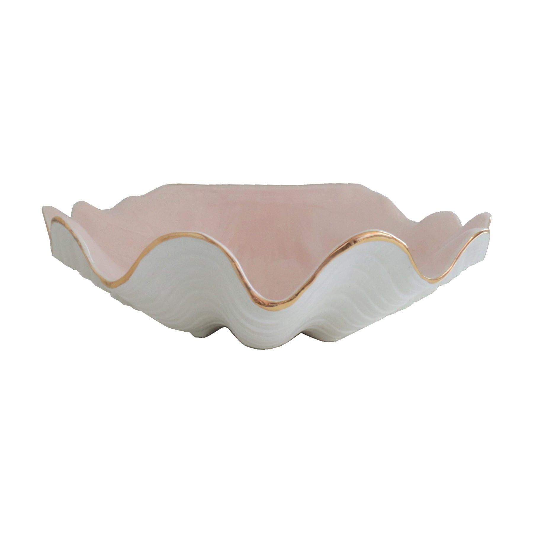 Ruby Clay Company Accessory Clam Shell Bowl with 22K Gold Accent